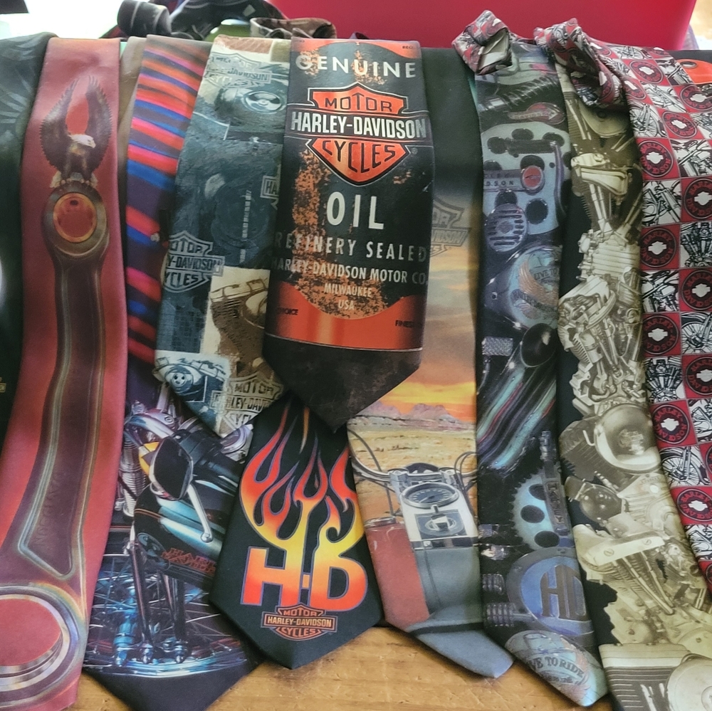 Harley Davidson Neckties EUC